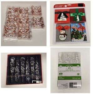 Lots of Christmas Candy Ornament/ Christmas Decor & Cards